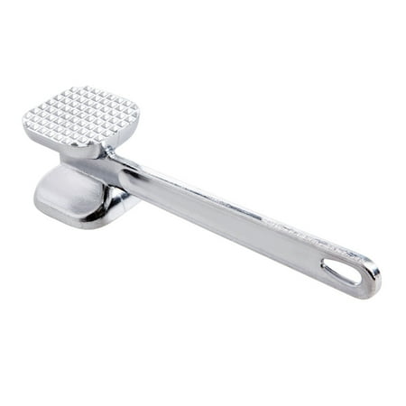 

FRCOLOR Small Steel Meat Tenderiser Meat Hammer Heavy Duty Double Sided Steak Hammer for Tenderizing Steak Beef Chicken (Silver)