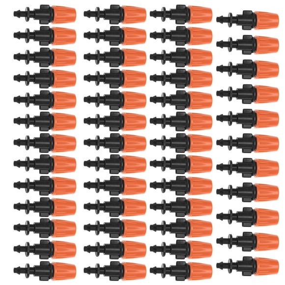 50 Pcs Drip Irrigation Misting Nozzles, Sprinkler Head Atomizer, Watering Spray Nozzles, 2 Modes Adjustable: Water Mist And Water Column