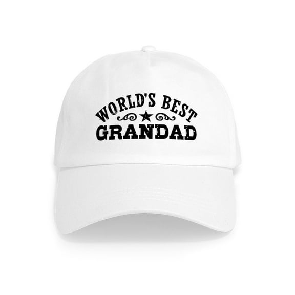 CafePress - World's Best Grandad Cap - Adjustable 100% Brushed Unisex Casual Cotton Baseball Cap, Beige, 1