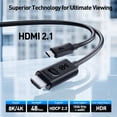 thumbnail image 2 of Cable USB C a HDMI 2.1 Matters, 0,9 m, 8K @60Hz, negro, 2 of 7