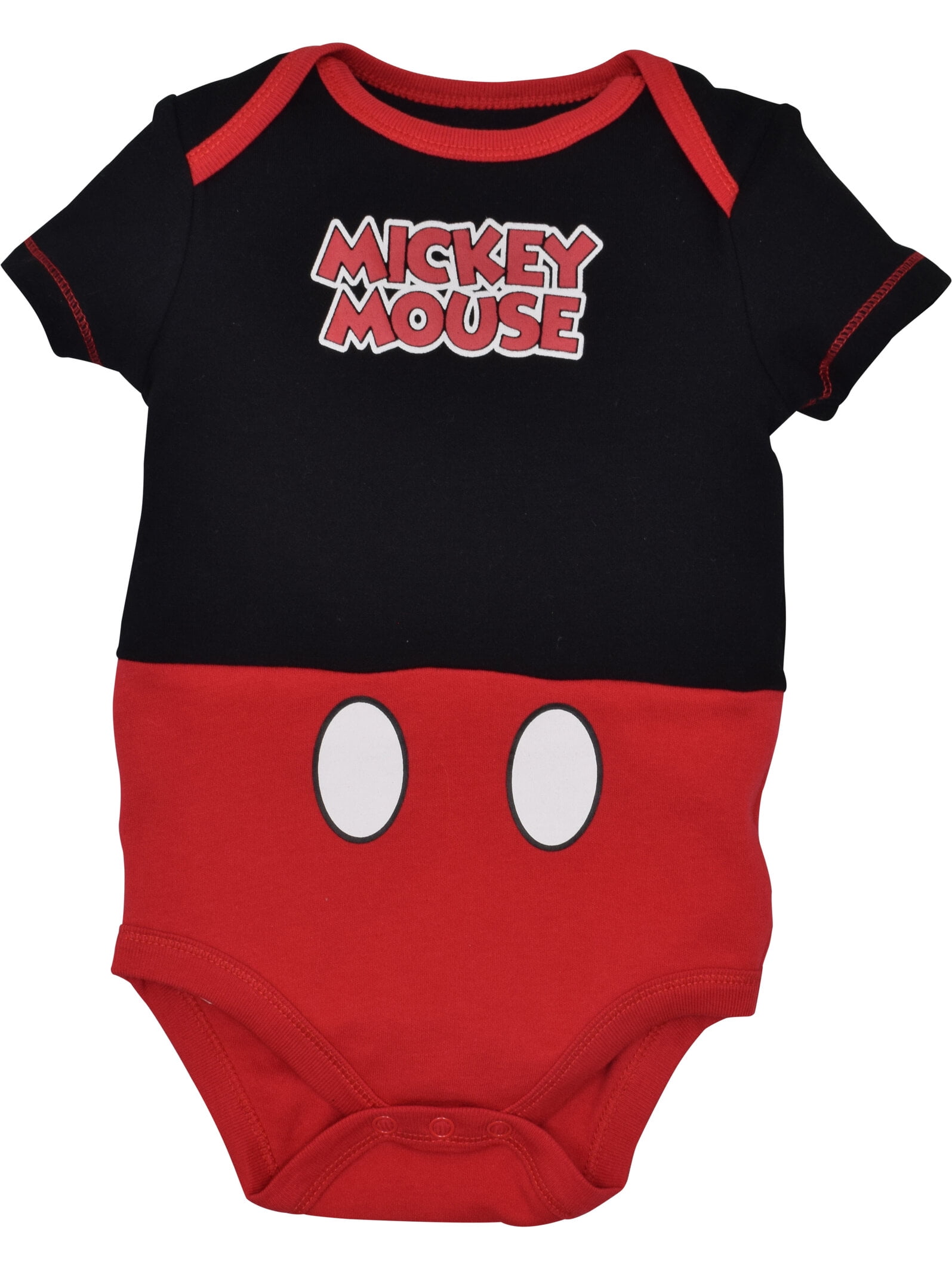 Disney Mickey Mouse & Friends Baby Boys' 5-Pack One Piece Bodysuits Yellow Blue Red Multi