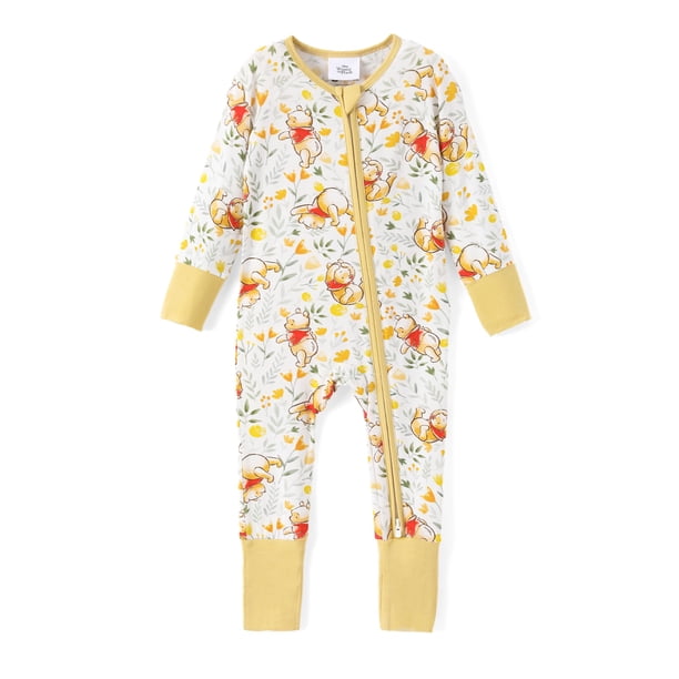 Romper Disney Winnie the Pooh de manga larga para bebé, color amarillo