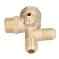 thumbnail image 3 of 4 Way Valves, Standard Size Cast Copper Check Valve Backflow Prevention With 21x16x16x10mm Thread For 1500w Air Compressor Repair, 3 of 8