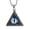 White with chain, variant on Men's Stainless Steel Vintage Gothic Triangle Demon Blue Evil Eyes All Seeing Pendant Necklace No Chain