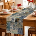 thumbnail image 5 of Nautical Coastal Table Runner 72 Inches, Vintage Sea Anchor Boat Underwater World Beige Bed Runner Dresser Scarves Tabletop for Indoor Outdoor Parties/Ceremony/Banquet, 18" x 72", 5 of 9
