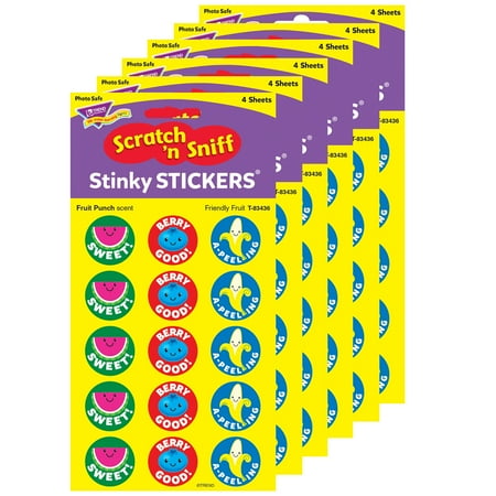 UPC: 0194629034437 | TREND Friendly Fruit/Fruit Punch Stinky Stickers 60 Per Pack 6 Packs