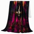 thumbnail image 2 of Dramatic Boxer Dog Under Moonlit Grunge Art, Mystical Pet Portrait Pattern, Warm Flannel Blanket for Living Room and Bedroom, Dog Lovers Just Because Gift, Pet Lover Home Decor, 2 of 9