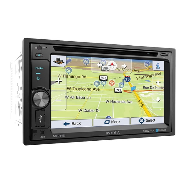 NESA NS-651N 2-DIN MULTIMEDIA DVD/CD/MP3 SOURCE UNIT W/ NAVIGATION & BLUETOOTH