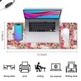 thumbnail image 5 of Long Mouse Pads for Desk,Bichon Frise Dog and Pioneer Flower Desk Mats on Top Of Desks, Desk Mouse Pad Extra Large with 3mm Non-Slip Base and Stitched Edge for Gaming,Office,Work,Home 31.5"x11.8", 5 of 6