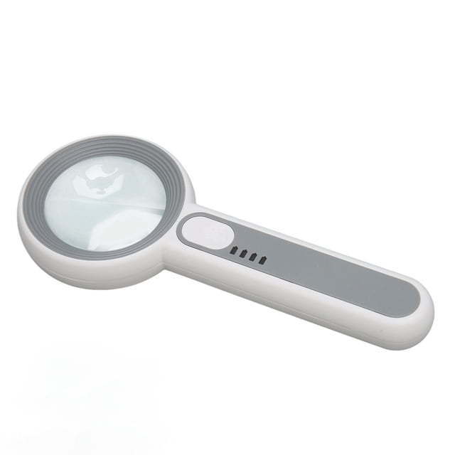Lighted Magnifying Glass, High Definition Lightweight Long Handle Handheld Magnifying Glass for Reading