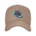 thumbnail image 2 of Hippo With Sunglasses Merch Logo Sandwich Cap Unisex Adjustable Adult Baseball Caps Casquette Hats Flat Cap, 2 of 7