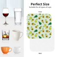 thumbnail image 6 of Yiaed Cartoon Fruit Print Leather Coasters for Drinks - Cup Coasters Coffee Table Kitchen Table Bar, Home & Office Gifts Handmade Drink Coasters-Square, 6 of 6