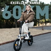 COLORWAY BK35M 16 Foldable Electric Bike for Adults, 350W Lightweight Commuter E-Bike, 37 Miles Range, Quick-Fold Portable Design, Aluminum Frame, UL2849 Certified