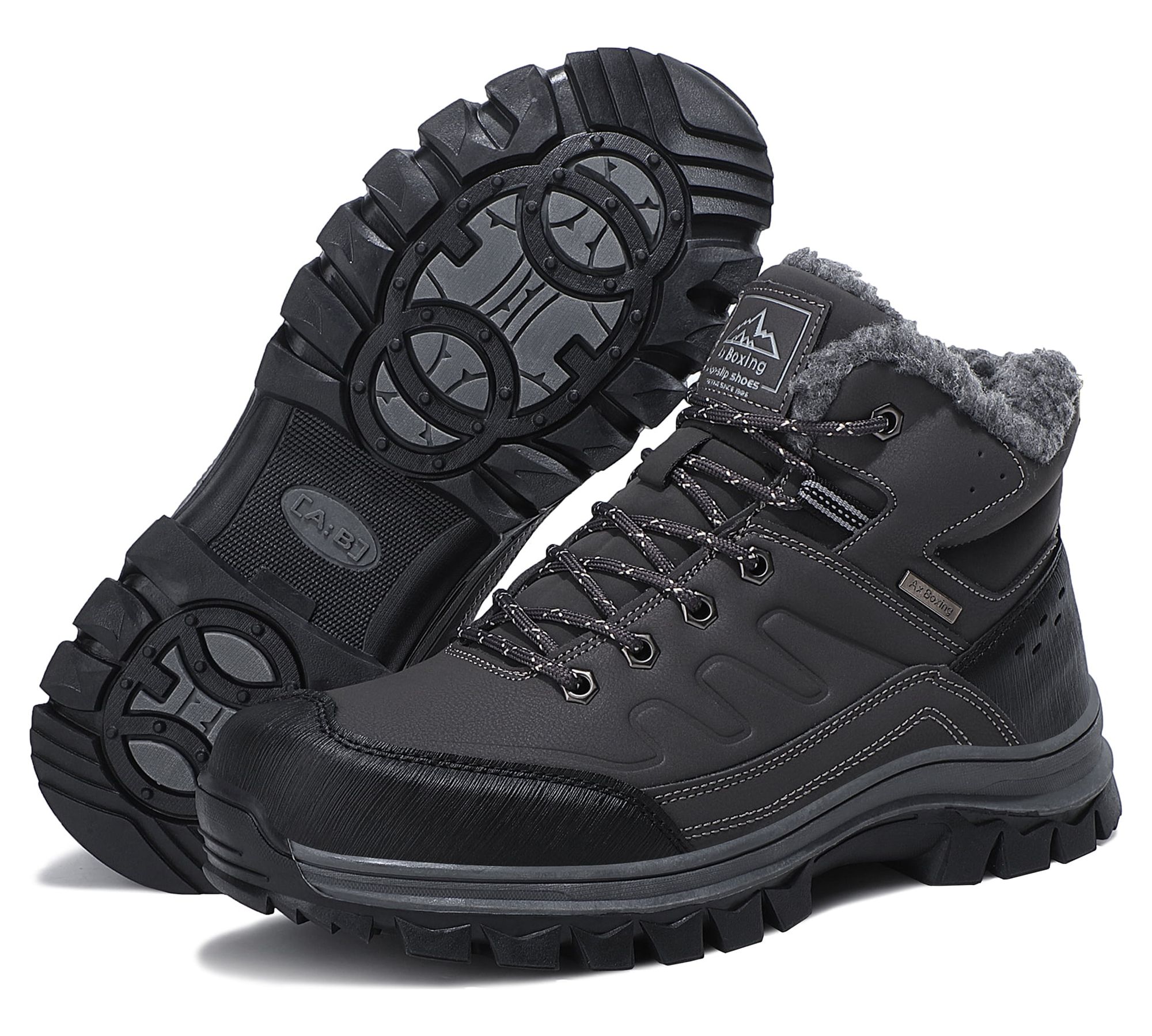 TOPIO Men's Snow Hiking Boots Outdoor Winter Snow Boots