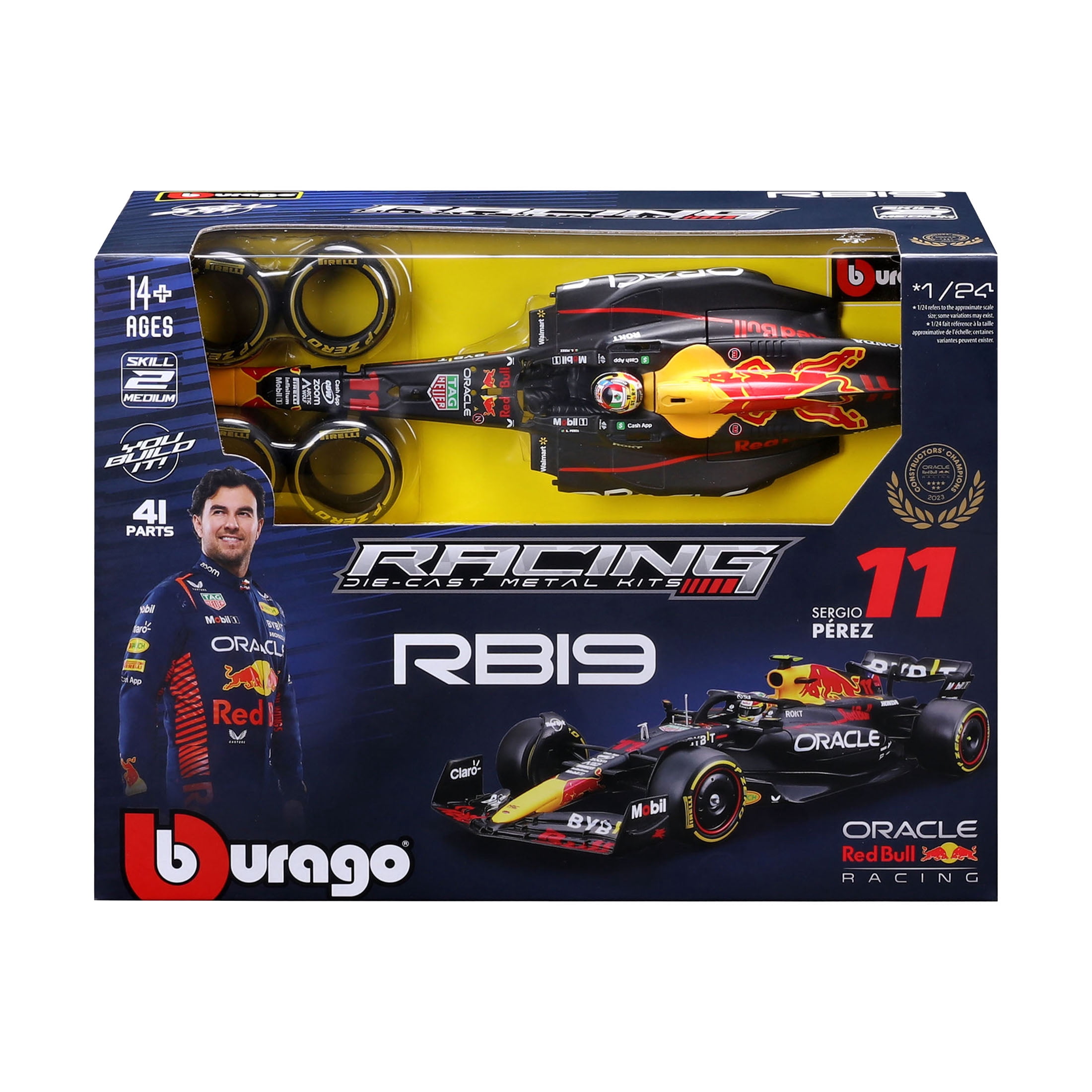 1:24 Race Formula Oracle RB19 F1 Model Kit with Helmet, Play Vehicles
