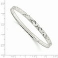 thumbnail image 2 of 925 Sterling Silver Diamond-cut Slip-on Bangle Bracelet, 2 of 5