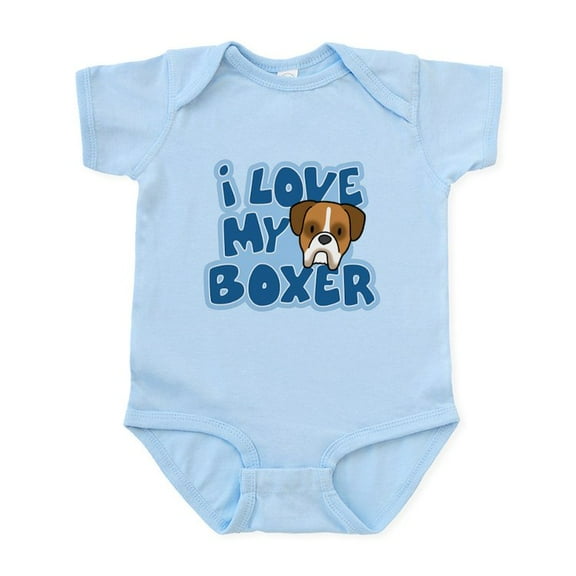 CafePress - I Love My Boxer Infant Bodysuit - Baby Light Bodysuit, Size Newborn - 24 Months
