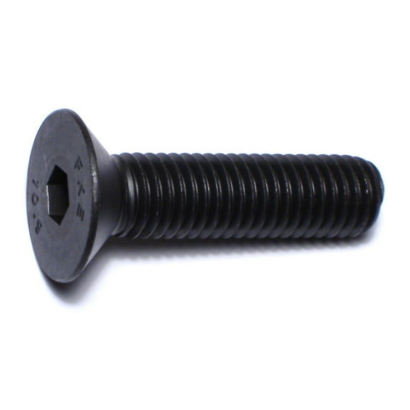 10mm-1.5 x 40mm Black Oxide Class 10.9 Steel Coarse Thread Flat Head Hex Socket Cap Screws