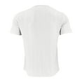 thumbnail image 4 of Mens Shirts Casual Short Sleeved Solid Imitation Linen Loose Breathable V-neck Top, 4 of 5