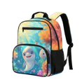 thumbnail image 2 of Aplkyhs Colorful Ocean Dolphin Backpack for Students Age 6-18 Cool School Bookbag Water Resistant Durable Lightweight Backpack for School Travel, 2 of 7