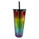 thumbnail image 1 of Botella de agua multiusos cellphotouk, práctica taza con pajita para viajes y vacaciones Multicolor, 1 of 9