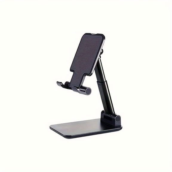 Adjustable Foldable Phone & Tablet Stand, Multi-Height and Multi-Angle Desktop Holder, Ultra-Slim Portable Cell Phone Cradle with Anti-Slip Stable Base, Compatible with iPhone, iPad, Samsung Galaxy,