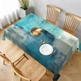 thumbnail image 5 of Teal Grey Tablecloth Rectangle Table Cloth Washable Table Cover for Decoration Kitchen Dining Room 60x84 Inch, 5 of 6