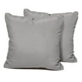 Grey Outdoor Throw Pillows Square Set of 2