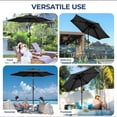 thumbnail image 5 of 7.5' Outdoor Market Umbrella, UV-Resistant with Crank & Tilt for Patio Backyard (Base Not Included), 5 of 10