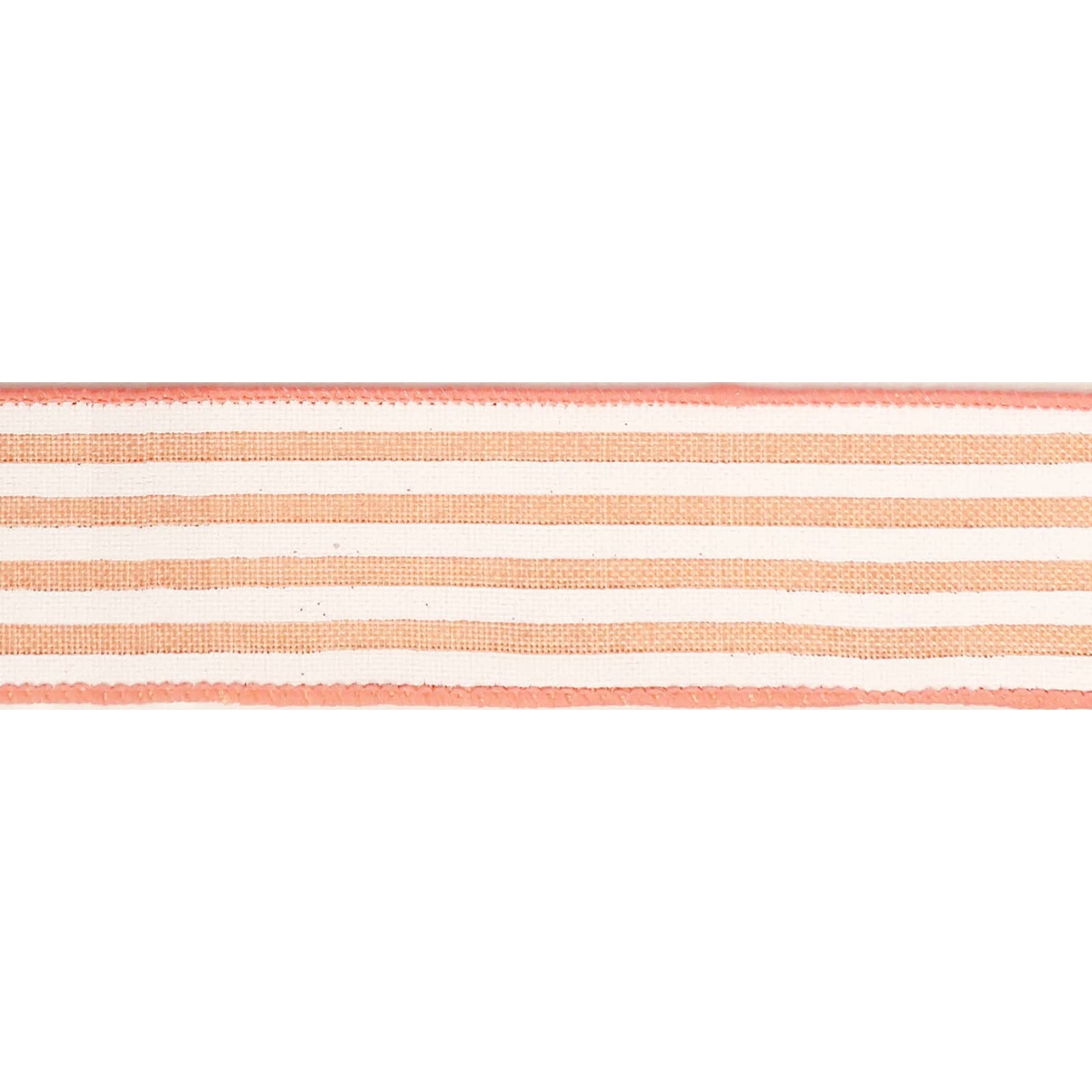 12 Pack: 1.5" x 10yd. Faux Linen Wired Thin Striped Ribbon by Celebrate It Specialty