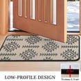 thumbnail image 3 of Beige Geometric Triangle Diamond Pattern Door Rugs,Washable Non Slip Door Mats Indoor,Decorative Door Mats,Entry Mat Indoor for Entrance,Bedroom,Kitchen,Bathroom,30"x17", 3 of 6