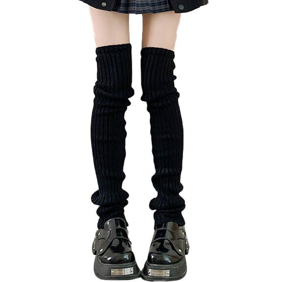 vlrwzc 70CM Lengthened Leg Warmers Women's Lolita Long Socks JK College Style Knitted Warm Socks Autumn Winter Over Knee Boot Cuffs
