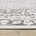 thumbnail image 3 of HomeRoots 507962 2 x 8 ft. Gray & White Oriental Power Loom Stain Resistant Runner Area Rug, 3 of 8