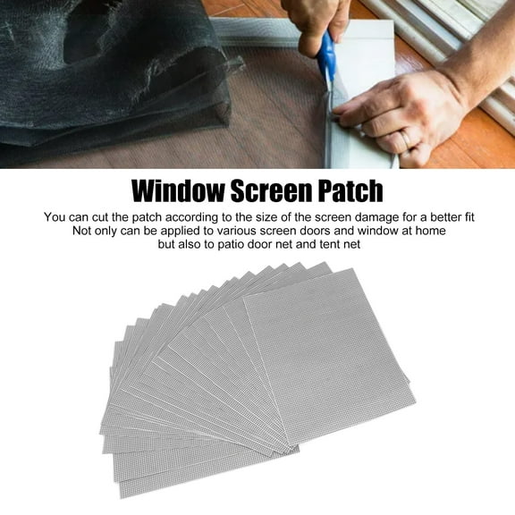 Window Screen Repair Kit , Easy DIY Fix For Holes Tears, Fiberglass Mesh