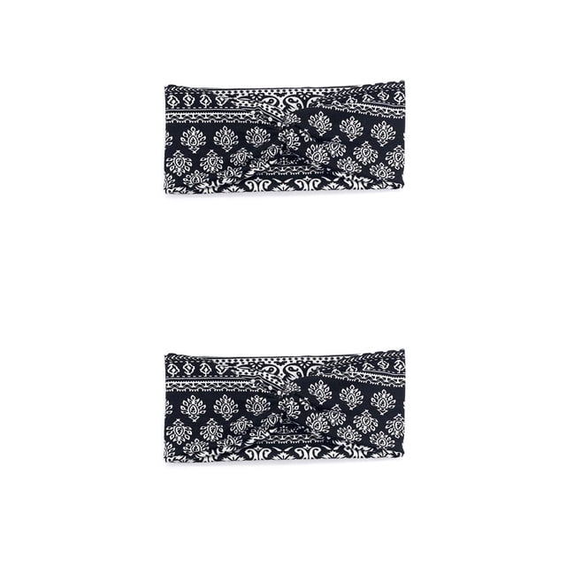 Minnieouse Diadema de ganchillo Banda para la cabeza deportiva Diademas con efecto tie-dye Accesorios para peinados para deportes Correr Estampado 2 Estampado de flores 2 2piezas Minnieouse CBP381505