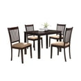 thumbnail image 2 of 5 Piece Cappuccino Wood Rectangle Kitchen Dinette Dining Table & 4 Side Chairs Set, 2 of 5