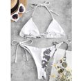 thumbnail image 4 of Gibobby Conjunto de Bañador Sexy Traje de baño Bandeau Set Traje de baño Ropa de playa Vendaje Mujeres Bikini brasileño Push-Up Trajes de baño Tankinis S(Blanco,M), 4 of 5