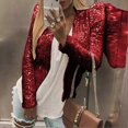 thumbnail image 4 of Women's Trendy Solid Color Jacket Short Casual Sequin Small Jacket for Parties and Nightclubs, 4 of 5