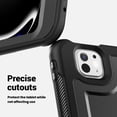 thumbnail image 5 of Shockproof Case for Apple iPad Pro 11 Inch 2024, Rugged Hybrid Protective Cover with Pencil Holder & Shoulder Strap Kids Friendly Rotating Kickstand Case for iPad Pro 11" 2024 M4,Black, 5 of 9