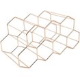 thumbnail image 1 of Versatile Storage Wine Rack, Beautiful Decoration with Hexagonal Storage Spaces, Strong and Scratch Resistant Wine Bottle Holder for Home Kitchen Bar (Rose Gold), 1 of 8