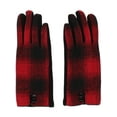 thumbnail image 2 of CTM  Buffalo Plaid Touchscreen Winter Gloves (Women), 2 of 5