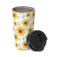 thumbnail image 2 of Daiia Sunflowers Printed Stainless Steel Tumbler with Lid and Straw, Double Wall Vacuum Insulated Coffee Tumbler Travel Coffee Mug with Leak Proof Lid, 2 of 8