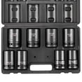 thumbnail image 1 of Juego de enchufes de impacto VEVOR 1 Drive, 8 piezas de profundidad, 27-41 mm, métricos, 1 of 7