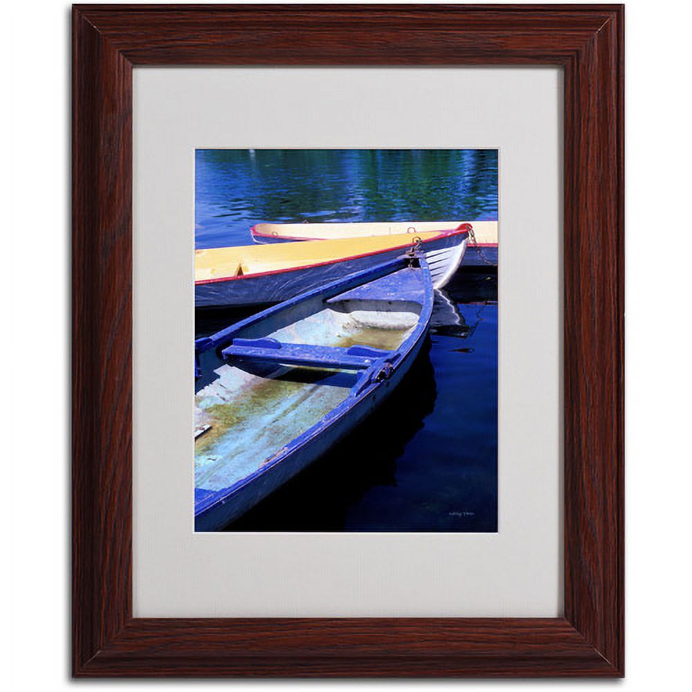 Trademark Fine Art 'Bois de Boulogne Boats' Matted Framed Art by Kathy Yates