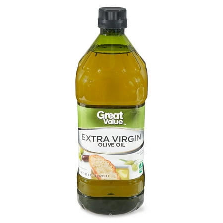 Great Value 100% Extra Virgin Olive Oil 51 fl oz (Best Affordable Olive Oil)