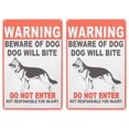 thumbnail image 1 of 2Pcs Beware of Dog Sign Metal Beware Dog Sign Warning Sign Garden Yard Dog Warning Sign, 1 of 8