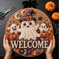 thumbnail image 4 of Halloween Diamond Art Kits For Adults Clearance, DIY Pearl Diamond Art, Hanging Ornament For Halloween Front Door Decor, DIY Fall Home Decor Wall Art, Halloween DIY Gift (D), 4 of 6