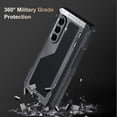 thumbnail image 3 of for Samsung Galaxy Z Fold 7 Case with S Pen Holder, Metal Bumper Premium Rugged Heavy Duty Shockproof Protective, Screen Protector, Hinge Protection, Rugged Phone Stand Cover 5G, Black, 3 of 8
