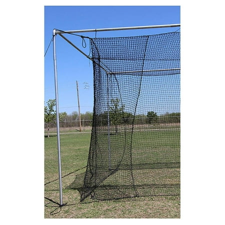 Cimarron Sports - Outdoor Twisted Baseball Batting Cage Net w/Access Door - Black