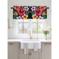 thumbnail image 2 of Valances for Windows Watercolor Flowers Rod Pocket Cafe Window Treatments Valance Curtains for Kitchen Bathroom Laundry Basement Windows 42"x12", 2 of 9
